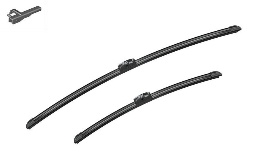 Передние дворники для BMW 7 F01, F02, F03, F04 2008-2015 | Щетки стеклоочистителя бескаркасные Bosch AeroTwin A 523 S 650/450 мм 195810 фото