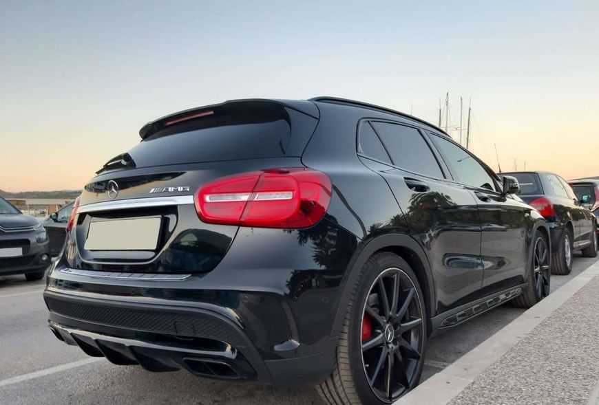 Диффузор (заднего бампера) Full Black (стиль GLA45 AMG) на Mercedes GLA-class X156 2013-2017 427868 фото
