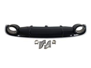 Диффузор (заднего бампера) Black Silver/Chrome Pipe (в стиле RS7) на Audi A7 2010-2014 430274 фото