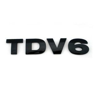 Автологотип емблема напис Land Rover TDV6 чорний глянець 423273 фото