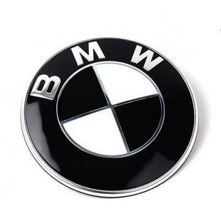 Автологотип емблема BMW чорно-білий 74мм 408997 фото