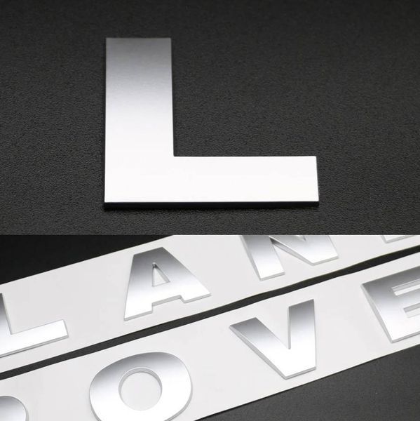 Автологотип емблема напис Land Rover сіра матова LR038657-LR038658 206673 фото Автологотип емблема напис Land Rover сіра матова LR038657-LR038658 206673 фото