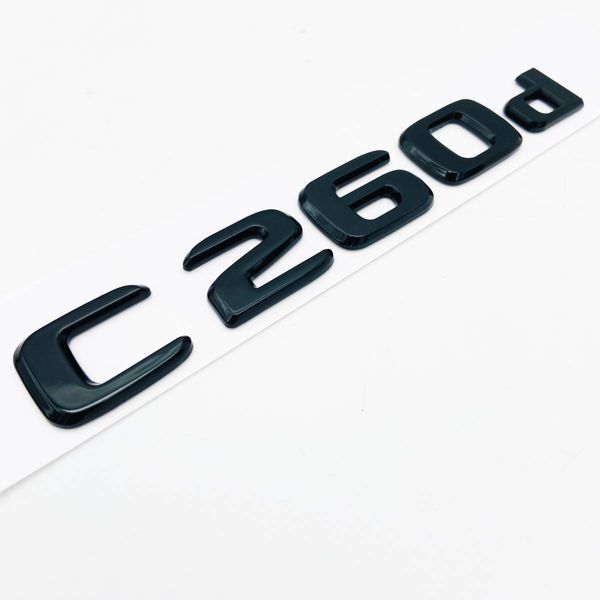 Автологотип емблема напис Mercedes C260d Black Package чорний глянець 418348 фото