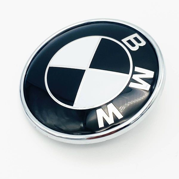 Автологотип емблема BMW чорно-білий 74мм 408997 фото