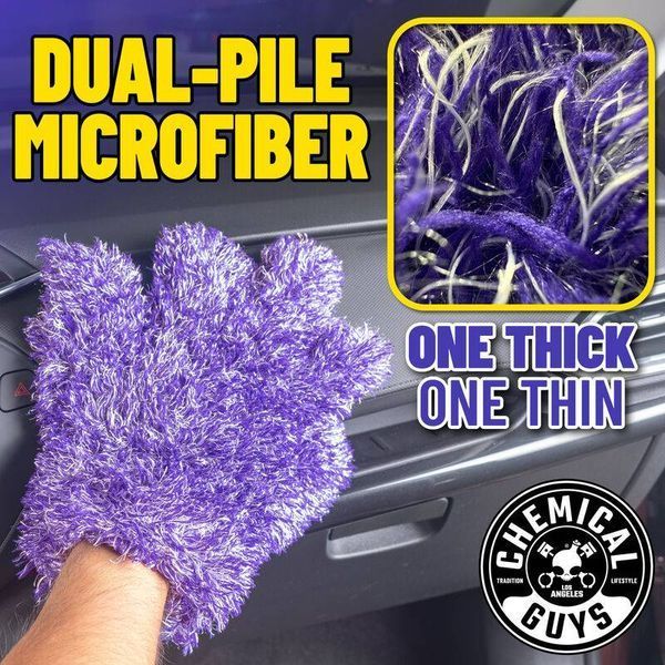 Рукавичка Chemical Guys Furry Five Finger Stranger Helpful Handy Detailing Mitt 408829 фото