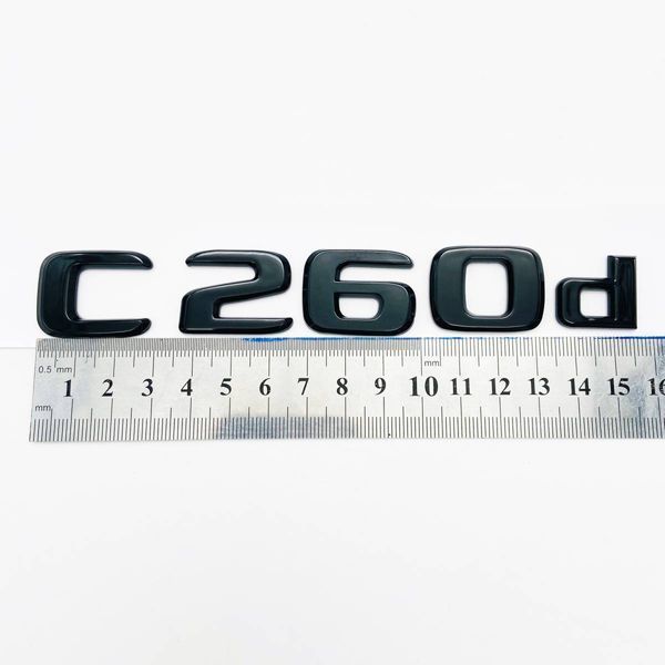 Автологотип емблема напис Mercedes C260d Black Package чорний глянець 418348 фото