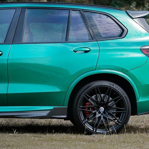 Лезвия на пороги ( Карбон ) на BMW X5M F95 2018-2025 522415 фото