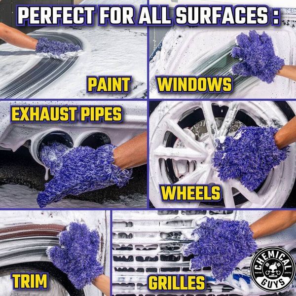 Рукавичка Chemical Guys Furry Five Finger Stranger Helpful Handy Detailing Mitt 408829 фото