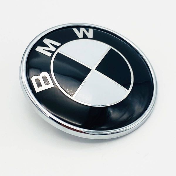 Автологотип емблема BMW чорно-білий 74мм 408997 фото