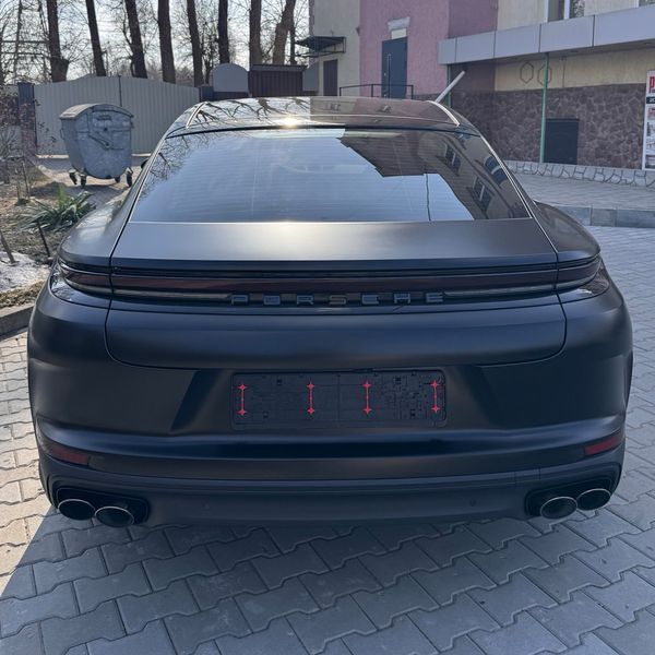 Автологотип емблема напис Porsche Black чорний глянець 407972 фото