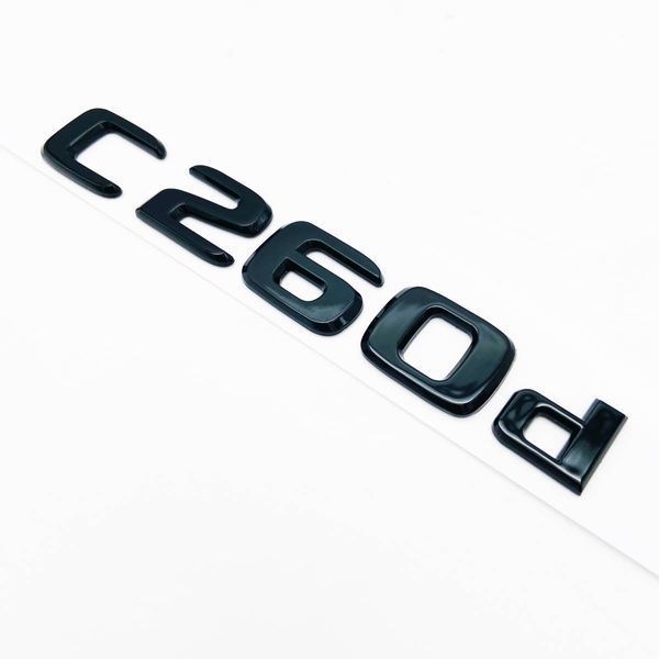 Автологотип емблема напис Mercedes C260d Black Package чорний глянець 418348 фото