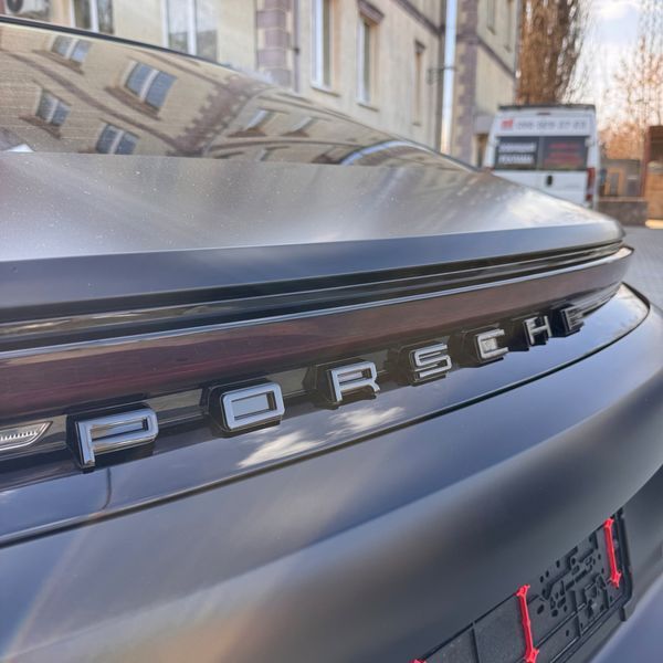 Автологотип емблема напис Porsche Black чорний глянець 407972 фото