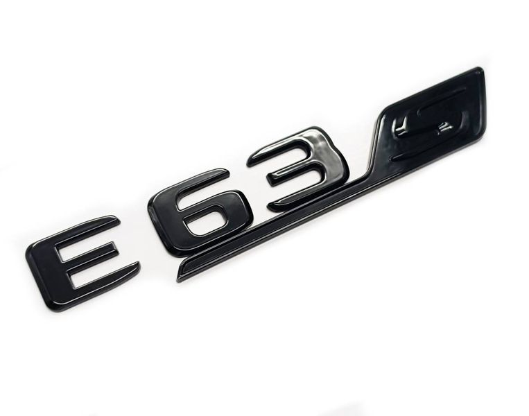 Автологотип шильдик эмблема надпись Mercedes E63s black черный глянец 414140 фото