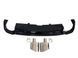 Диффузор (заднего бампера) Full Black / Chrome Pipe (в стиле RS5) S-Line на Audi A5 2016-2020 427795 фото 6