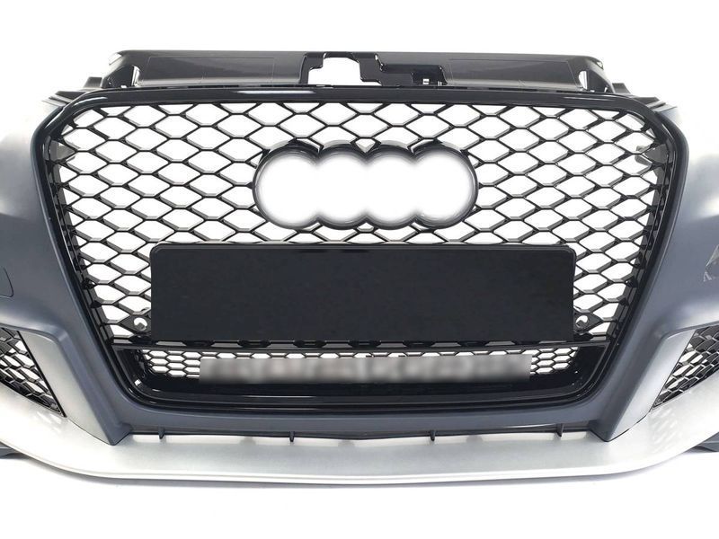 Передній бампер на Audi A3 2012-2016 стиль RS3 під туманки 428673 фото