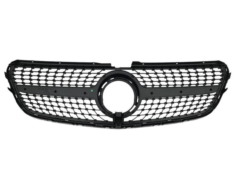 Решітка радіатора на Mercedes V-class W447 2019- Diamond Black 430754 фото
