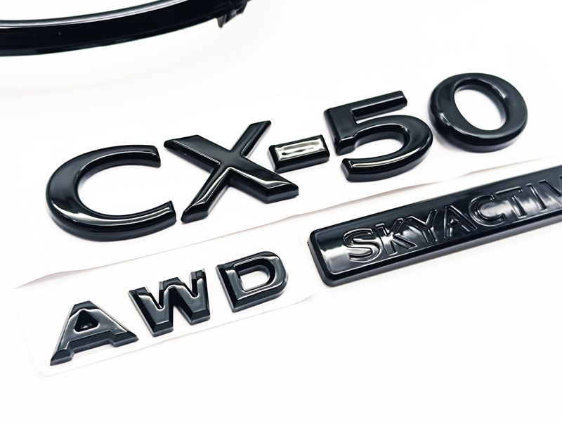 Автологотип напис емблеми Mazda CX-50 комплект чорний глянець 521919 фото