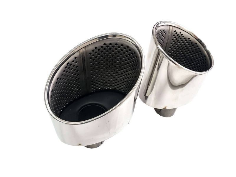 Диффузор (заднего бампера) Full Black / Chrome Pipe (в стиле RS5) S-Line на Audi A5 2016-2020 427795 фото