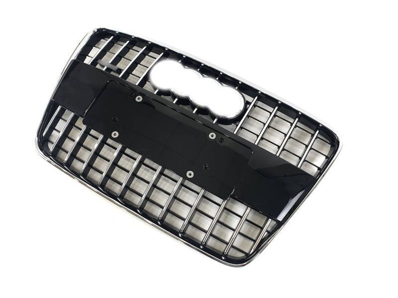 Решетка радиатора на Audi Q7 2005-2015 в стиле SQ7 Chrome Black 427422 фото