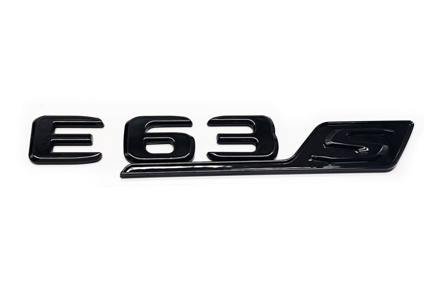Автологотип шильдик эмблема надпись Mercedes E63s black черный глянец 414140 фото