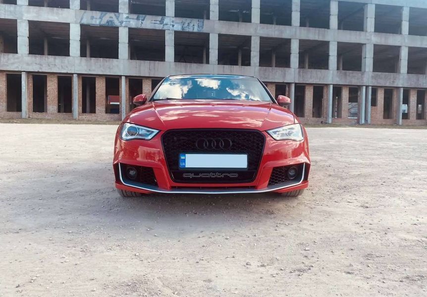 Передній бампер на Audi A3 2012-2016 стиль RS3 під туманки 428673 фото