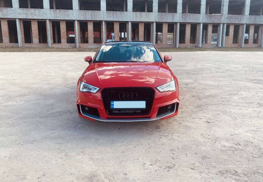Передній бампер на Audi A3 2012-2016 стиль RS3 під туманки 428673 фото