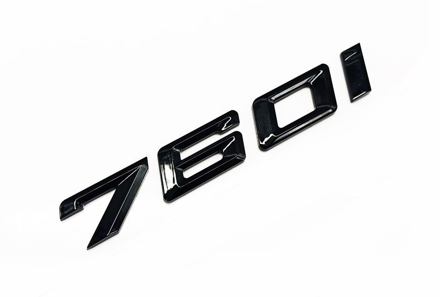 Автологотип емблема напис BMW 760i Black Shadow Edition чорний глянець 522542 фото