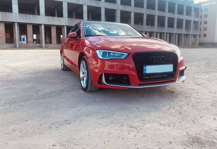 Передній бампер на Audi A3 2012-2016 стиль RS3 під туманки 428673 фото