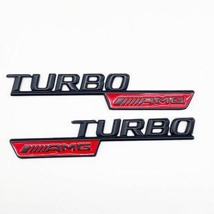 Автологотип емблема напис Mercedes Turbo AMG Black мат 418432 фото