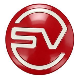 Автологотип емблема напис Land Range Rover SV червоно білий 522745 фото
