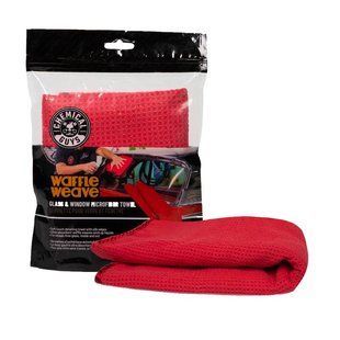 Вафельний рушник для скла Chemical Guys Glass and Window Waffle Weave Towel Red 61 х 40 см 408831 фото