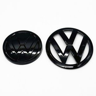 Эмблемы Volkswagen Golf 7 2012-2017 черный глянец на решётку радиатора и на крышку багажника 523071 фото