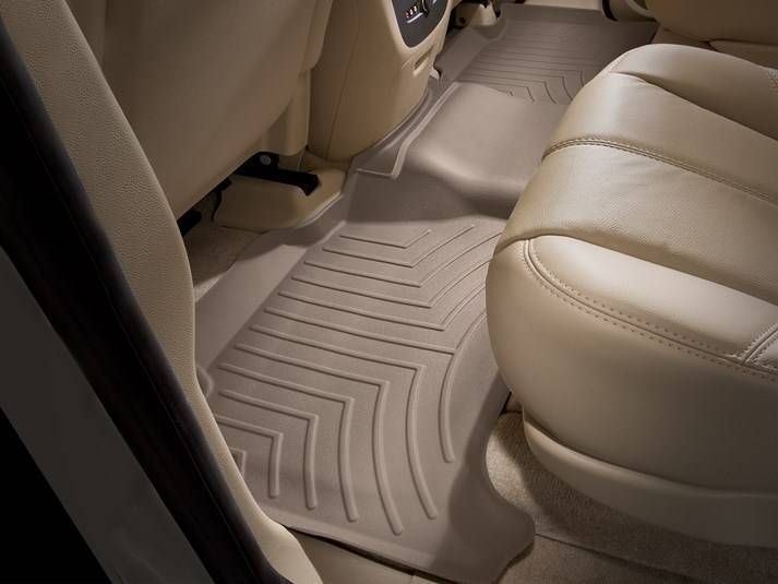 3D килимки для Chevrolet Tahoe, Suburban, GMC Yukon 2007-2014 бежеві задні WeatherTech 450662 46266 фото