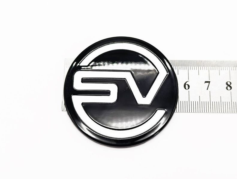 Автологотип шильдик эмблема надпись Land Range Rover SV черно белый 431390 фото