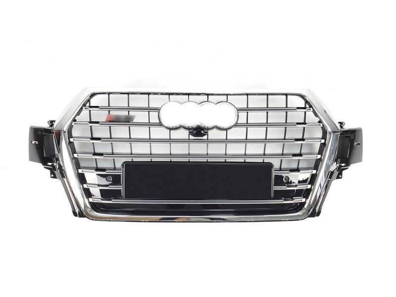 Решітка радіатора на Audi Q7 2015-2020 стиль SQ7 Chrome Black 427423 фото