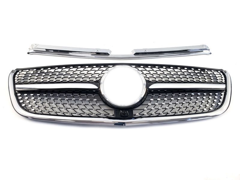 Решетка радиатора Black Diamond на Mercedes Vito W447 2014-2019 427568 фото