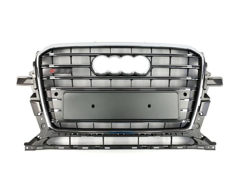 Решетка радиатора на Audi Q5 2012-2016 в стиле SQ5 Silver Chrome 427413 фото