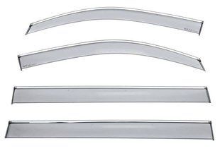 Дефлектори вікон для GMC Yukon XL, Cadillac Escalade ESV, Chevy Suburban 2015-2020 з хром молдингом WELLvisors 3-847CH024 208903 фото