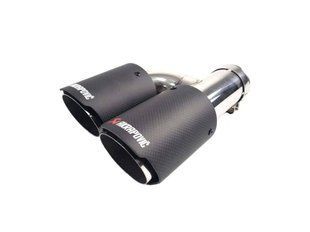 Насадки на выхлоп Carbon ( матовый ) 54mm To 76mm ( двойная H ) на Akrapovič 429253 фото