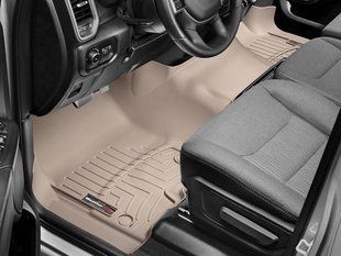 3D килимки для Dodge Ram 2019- бежеві передні Bench Seating WeatherTech 4514301 141267 фото