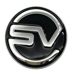 Автологотип емблема напис Land Range Rover SV чорний хром 522746 фото