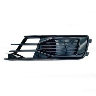 Решітка переднього бампера на Audi A6 C7 2014-2018 ліва 4g0807681 чорний глянець 414497 фото