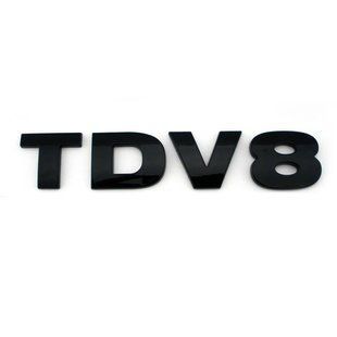 Автологотип емблема напис Land Rover TDV8 чорний глянець 423275 фото