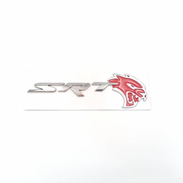 Автологотип шильдик эмблема Dodge SRT Hellcat Head red chrome 265837 фото