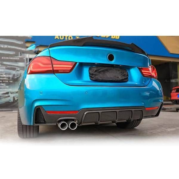 Карбоновий дифузор заднього бамперу для BMW 4 Series F32, F33 2013-2020 M-TECH під замовлення Carbon358343 358343 фото