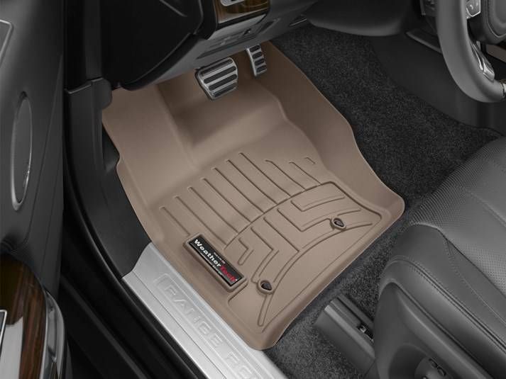 3D килимки для Land Rover Range Rover, Range Rover Sport 2013-, Discovery 2016- бежеві передні WeatherTech 454801 46445 фото
