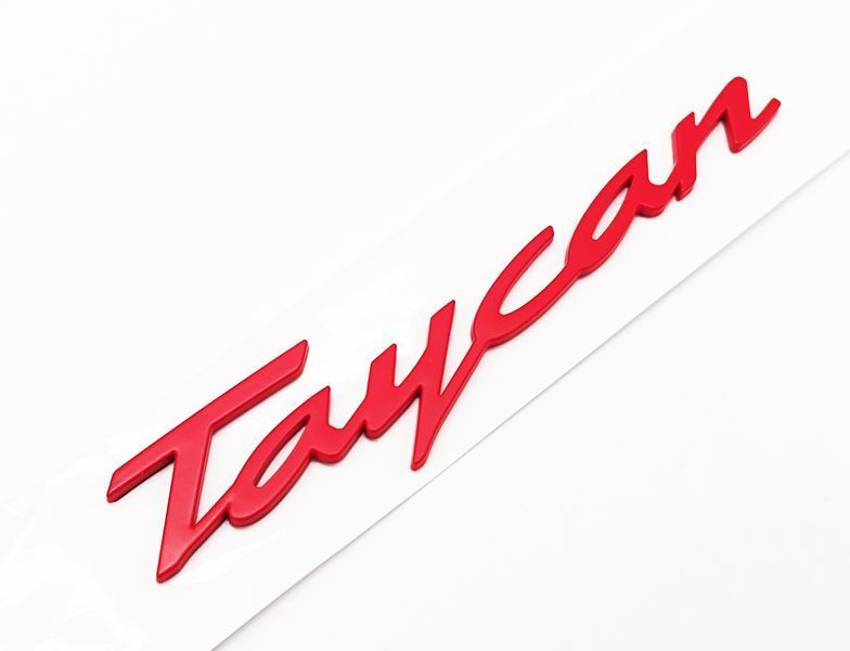 Автологотип шильдик эмблема надпись Porsche Taycan Red красный 522545 фото