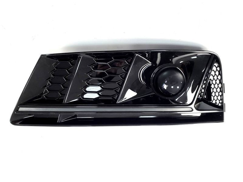 Решетки в бампер Full Black ( в стиле S4 под радары ) на Audi A4 B9 2015-2019 429154 фото