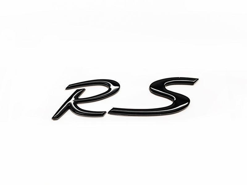 Автологотип емблема напис Porsche RS Black чорний глянець 521635 фото