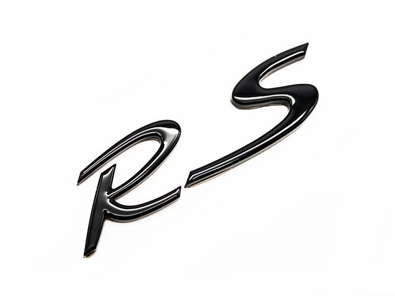 Автологотип емблема напис Porsche RS Black чорний глянець 521635 фото